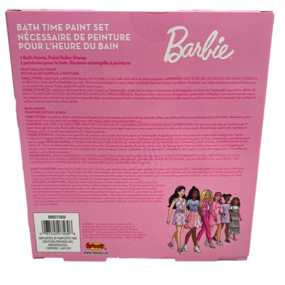 Barbie Bath Time Paint Set Including Paint Tubes & Paint Roller Stamp New Sealed - Picture 2 of 11